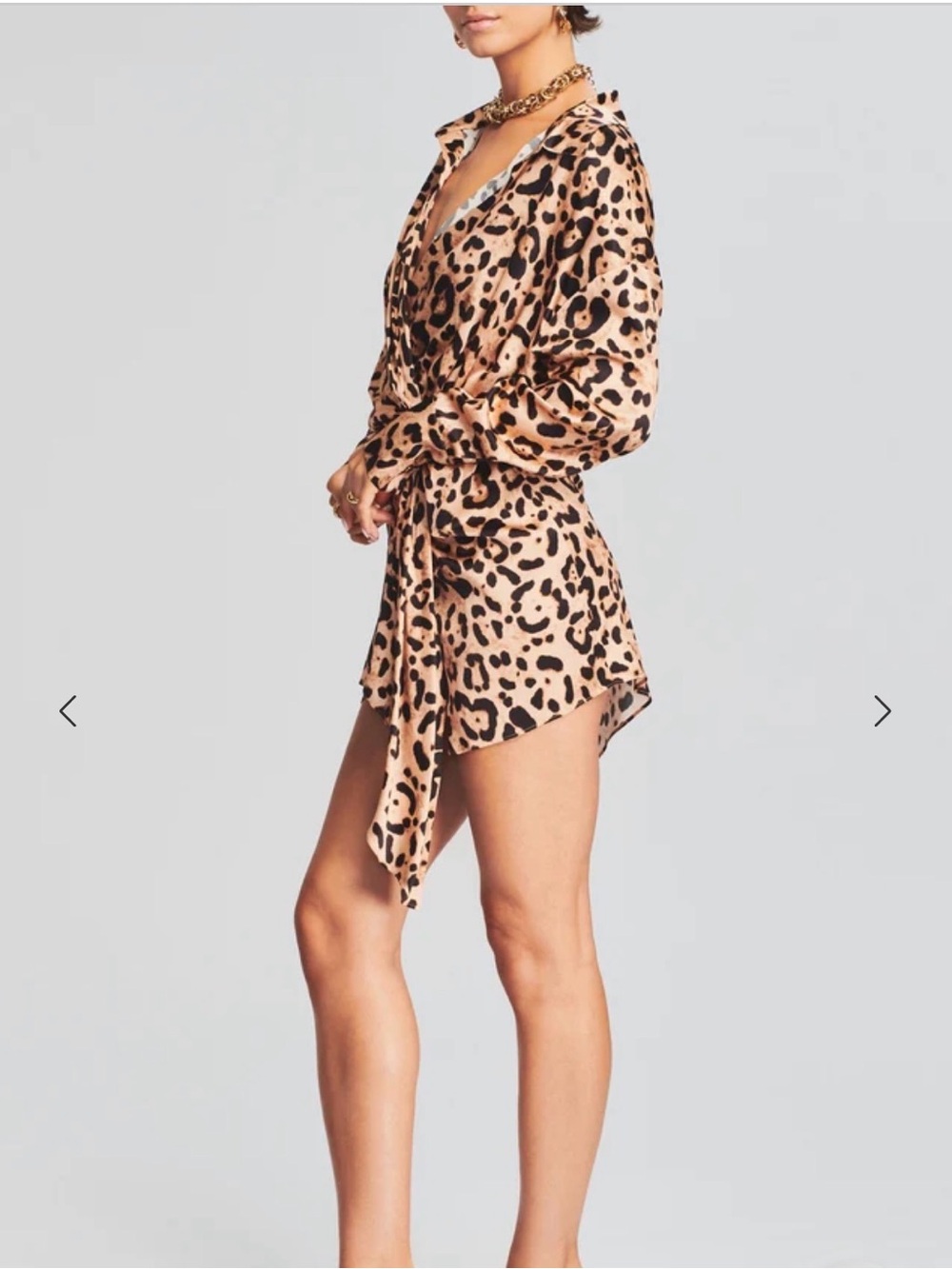 NWT! Seroya DEMI SILK DRESS in Leopard
